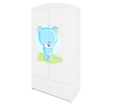 Szafa babydreams biała niebieski miś