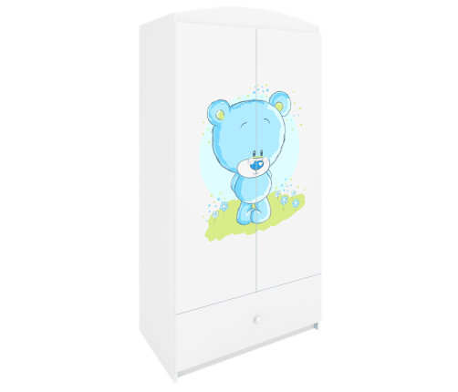 Szafa babydreams biała niebieski miś