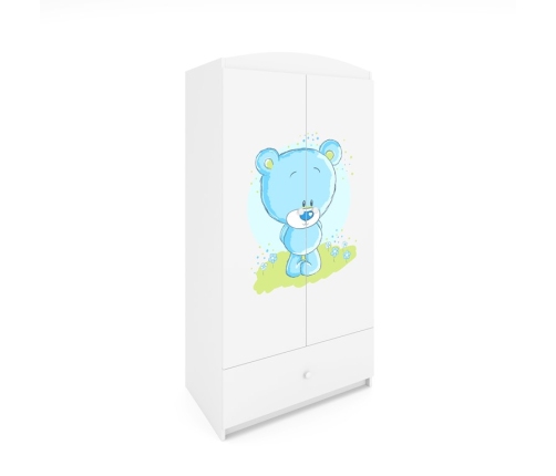 Szafa babydreams biała niebieski miś