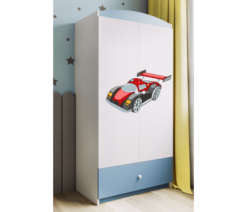 Szafa babydreams niebieska auto wyścigowe