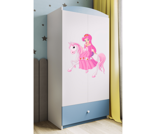 Szafa babydreams niebieska księżniczka na koniku