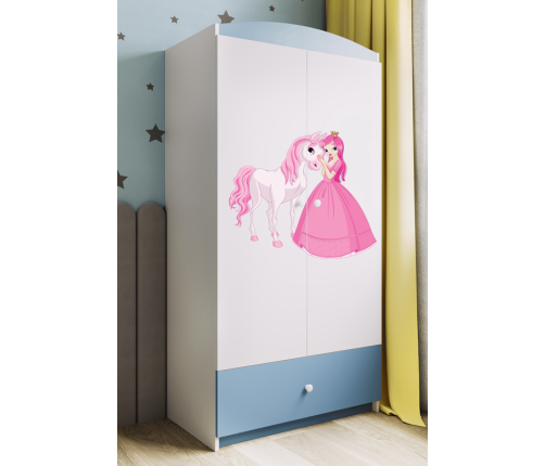 Szafa babydreams niebieska księżniczka konik