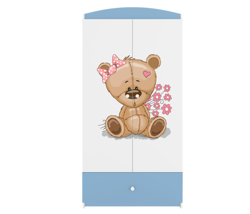 Szafa babydreams niebieska miś kwiatki