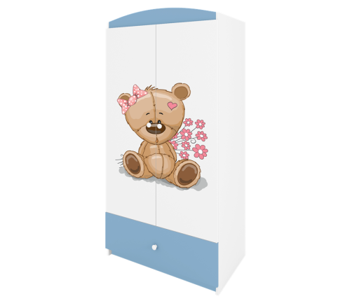 Szafa babydreams niebieska miś kwiatki