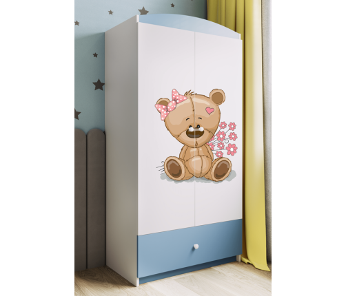 Szafa babydreams niebieska miś kwiatki