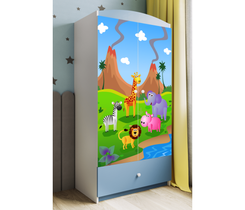 Szafa babydreams niebieska safari