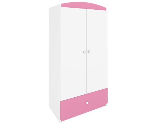 Szafa Babydreams różowa bez wzoru