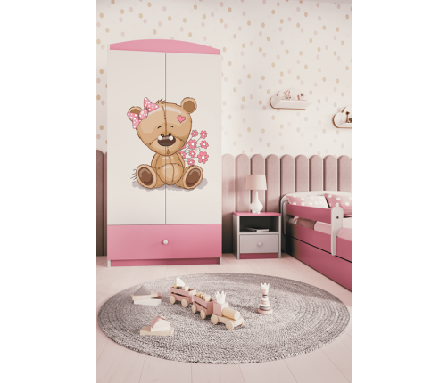 Szafa babydreams różowa miś kwiatki