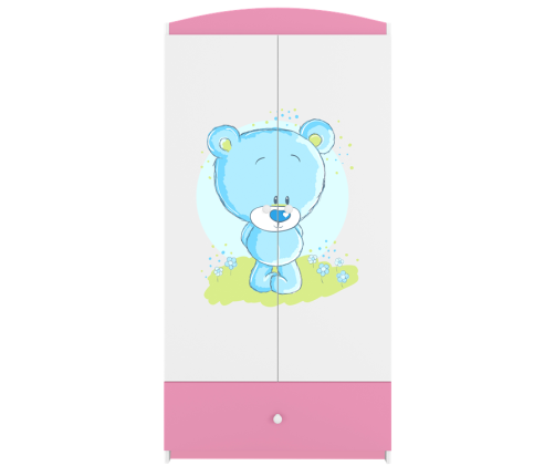 Szafa babydreams różowa niebieski miś