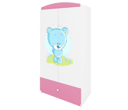 Szafa babydreams różowa niebieski miś