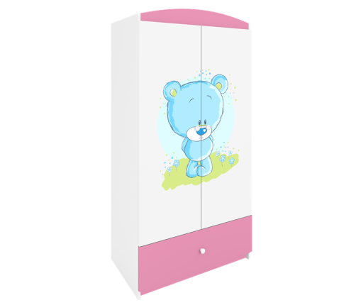 Szafa babydreams różowa niebieski miś