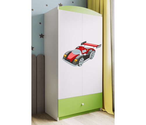Szafa babydreams zielona auto wyścigowe