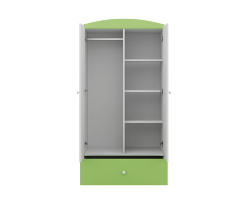 Szafa Babydreams zielona bez wzoru