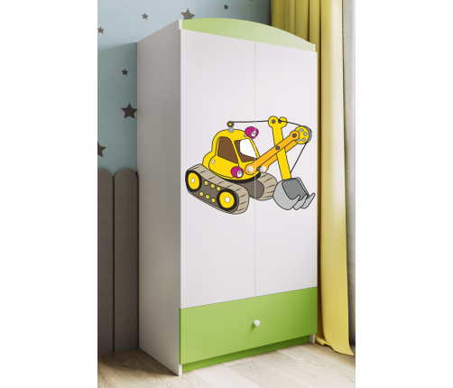 Szafa babydreams zielona koparka