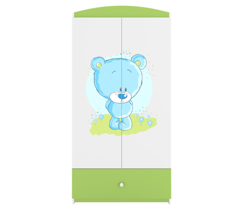 Szafa babydreams zielona niebieski miś