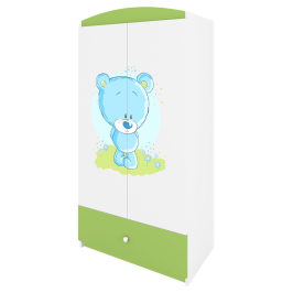 Szafa babydreams zielona niebieski miś