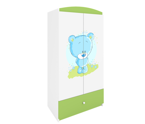 Szafa babydreams zielona niebieski miś
