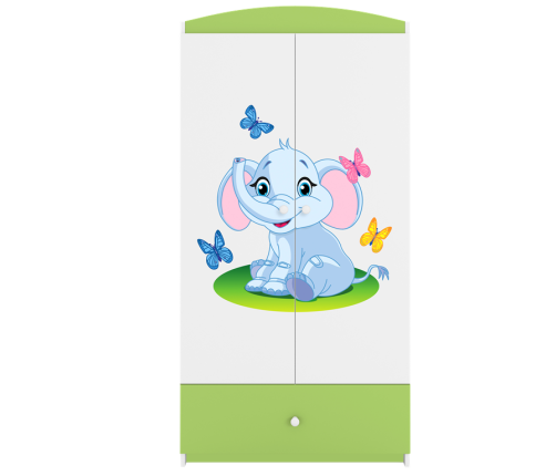 Szafa babydreams zielona słonik