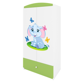 Szafa babydreams zielona słonik