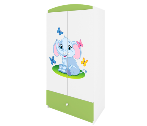 Szafa babydreams zielona słonik