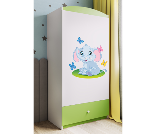 Szafa babydreams zielona słonik