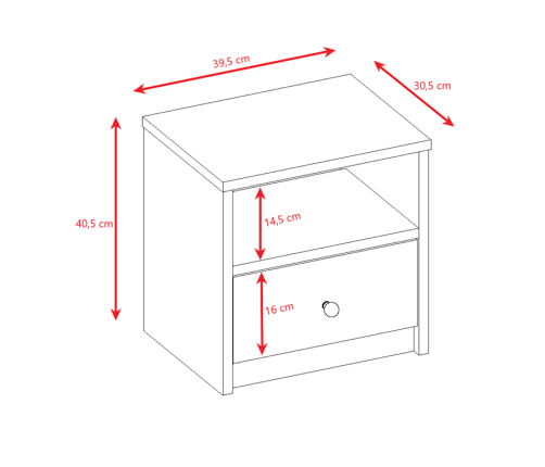 Szafka nocna babydreams różowa
