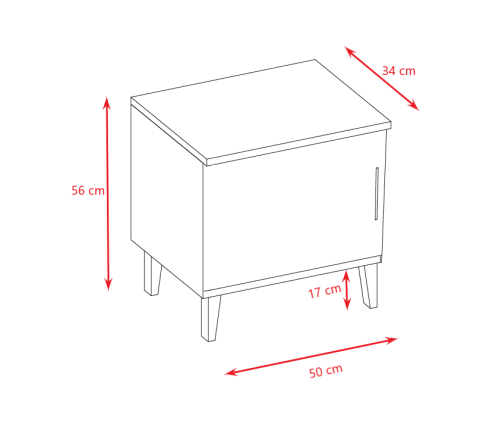 Szafka nocna kubi szary