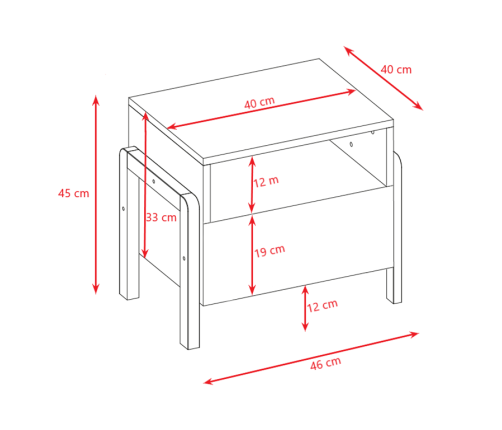 Szafka nocna Victor biały