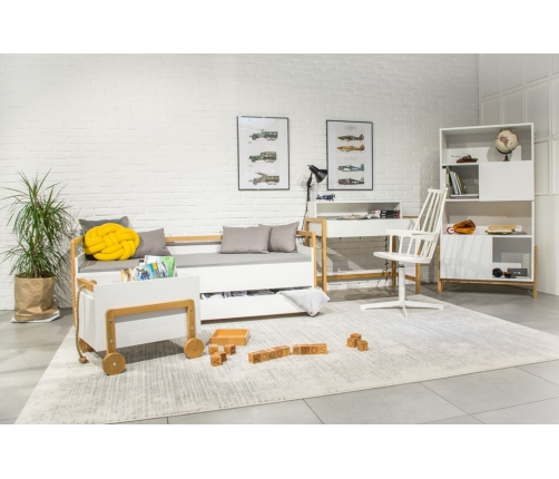 Кровать Victor White с ящиком и матрасом 180x80