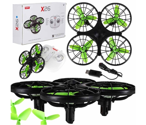 Syma X26 šķēršļu novēršanas RC drons 2.4Ghz bezgalvas drons