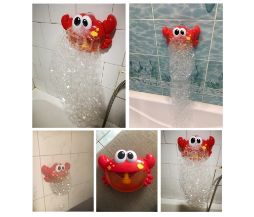 Burbuļu ģenerators putu vannas rotaļlieta krabis