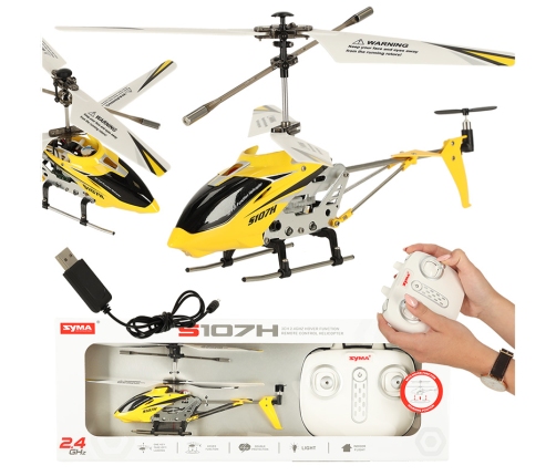 SYMA S107H RC helikopters 2.4GHz RTF dzeltens