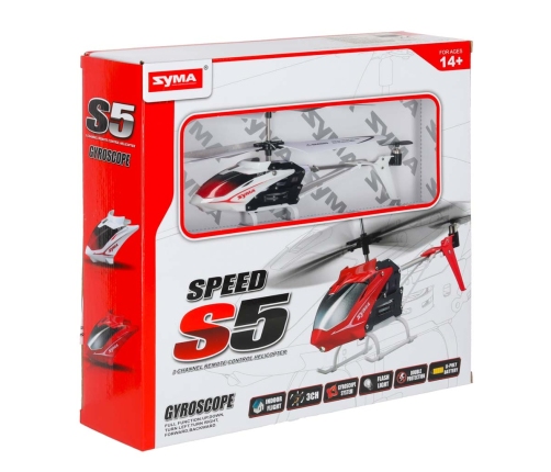 SYMA S5 RC helikopters 3CH balts