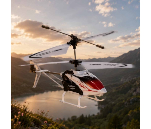 SYMA S5 RC helikopters 3CH balts