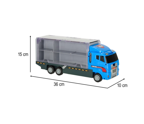 Transportera kravas automašīna TIR palaidējs + metāla automašīnas policija