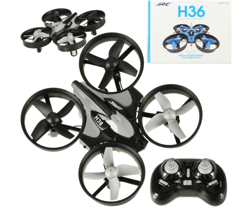 JJRC H36 mini 2.4GHz 4CH 6 asu RC drons melns