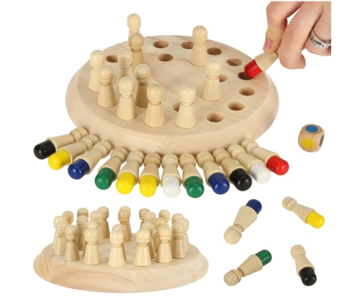 Atmiņas puzzle spēle Ķīniešu spēles krāsas koka