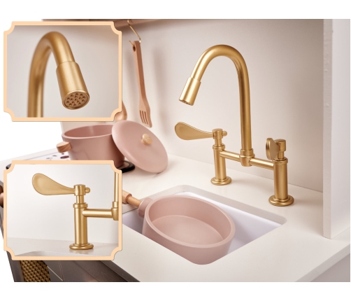 Bērnu retro MDF koka virtuve ar BOHO aksesuāriem