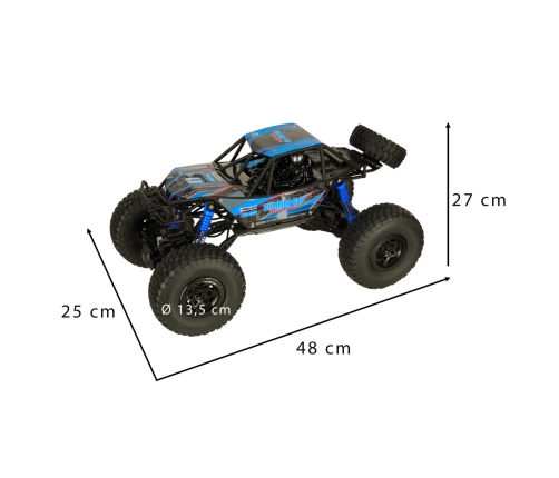 RC Crawler kāpšanas auto 1:10 4WD 48cm zils