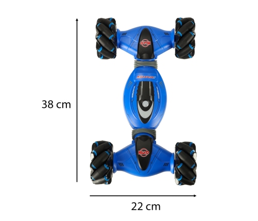 RC auto triki deju triks 360 zils