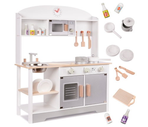 Bērnu koka virtuve MDF MODERN CLASSIC+ piederumi