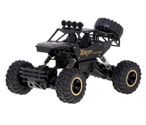 RC auto Rock Crawler 1:12 4WD METAL melns