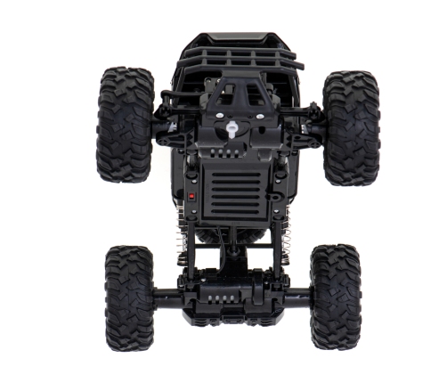 RC auto Rock Crawler 1:12 4WD METAL melns