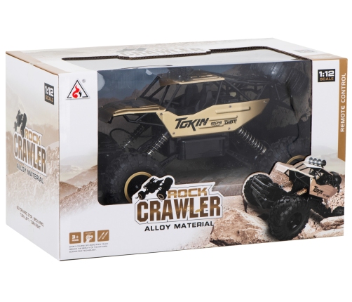 RC auto Rock Crawler 1:12 4WD METAL zelts