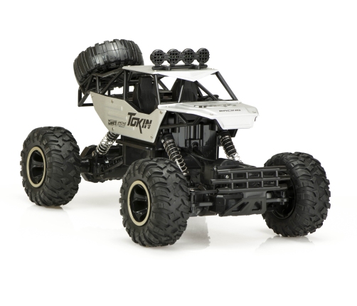 RC auto Rock Crawler 1:12 4WD METAL sudraba krāsā