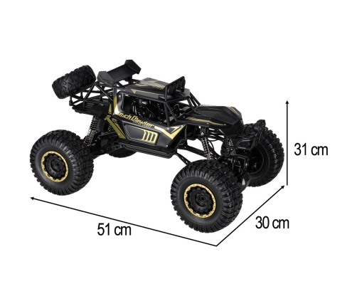 RC auto Rock Crawler 2.4GHz 1:8 51cm melns