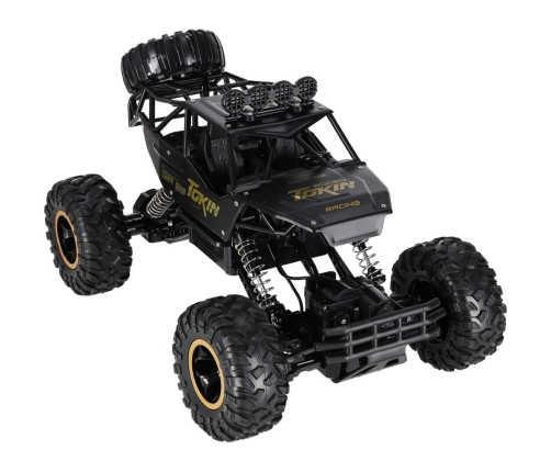 RC auto Rock Crawler 1:12 4WD METAL melns