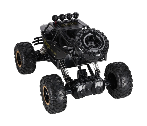 RC auto Rock Crawler 1:12 4WD METAL melns