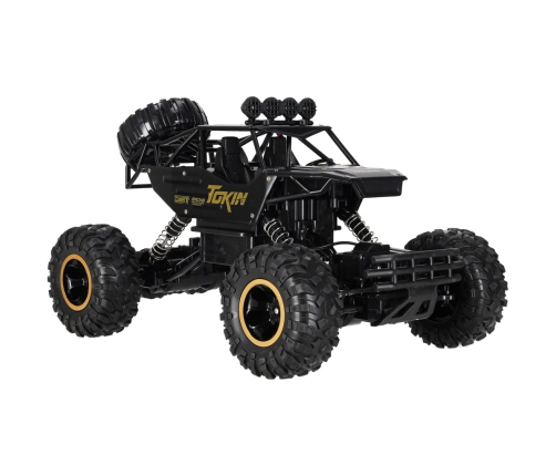 RC auto Rock Crawler 1:12 4WD METAL melns