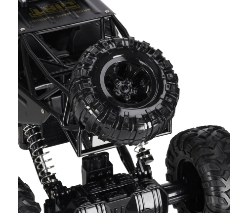 RC auto Rock Crawler 1:12 4WD METAL melns